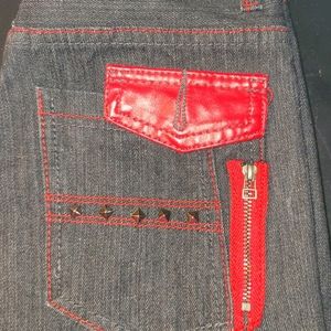 Red and black boy shorts. Size 12